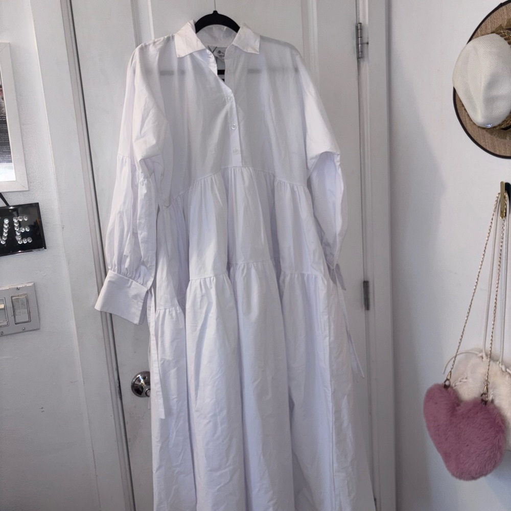 Elegant White Women's Dress